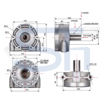 Vorsatzlager Universal für Pumpe SAE"B" - Ø 42,00 - Ø 101,60