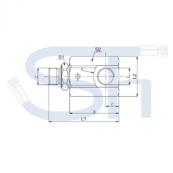 Winkeldrehverschraubung R 1/4"