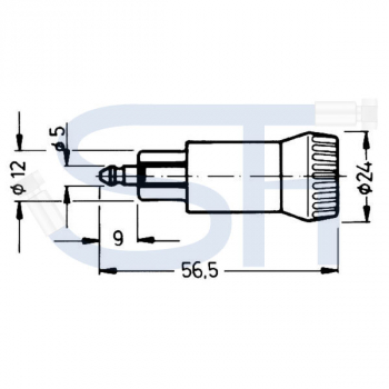 Stecker 2-polig 8 A - 12 V