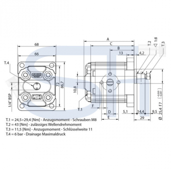 Zahnradmotor 7,54ccm - BG1 - 1:8