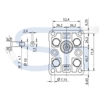 Zahnradmotor 7,54ccm - BG1 - 1:8