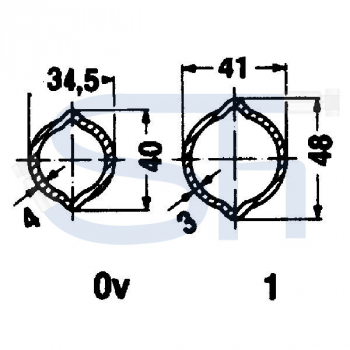 Profilrohre 800mm - 48 x 41 x 3 - Profil 1 - WALTERSCHEID - Zitronenprofil