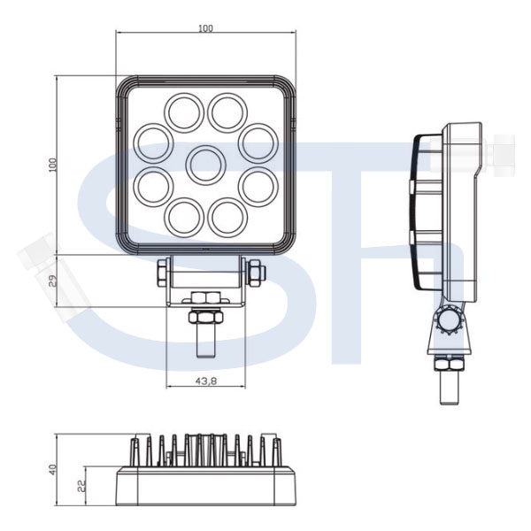 Arbeitsscheinwerfer - 15W - 1710lm - LED