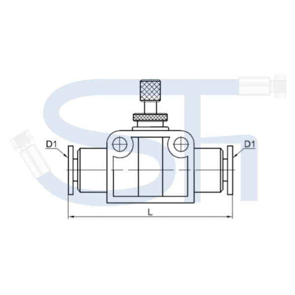 Gerader Steckverbinder / Drehzahlregler 8mm - Kunststoff