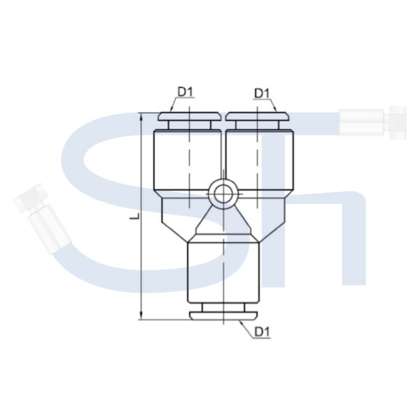 Y-Steckverbinder 6mm - Kunststoff