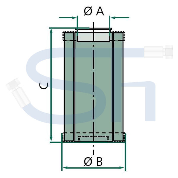 Ersatzfilter 3µm - für Druckfilter 25 Liter - Leitungseinbau