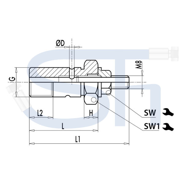 Einschraubdrossel R 1/2" - Holschraube für Einbau in Ringauge