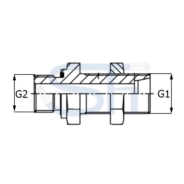 Gerade Einschraubschottverschraubung 16S - R 3/4"