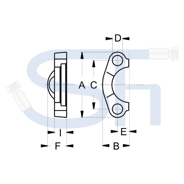 Flanschhälftenpaar 3/4" - SAE 6000 PSI