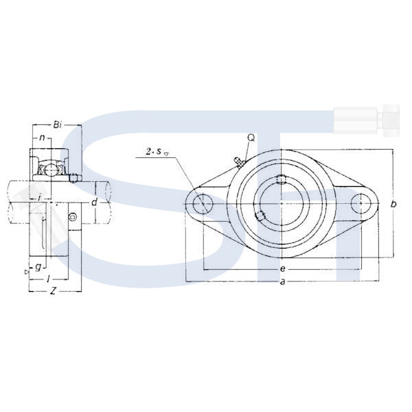 Flanschlager UCFL 204 - Ø 20mm