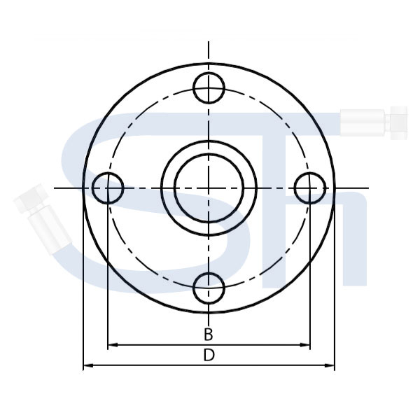 Verschlussflansch - M 10x30 - 56mm