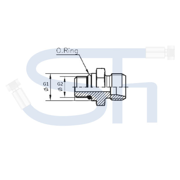 Gerade Einschraubverschraubung 08L - JIC 1/2"