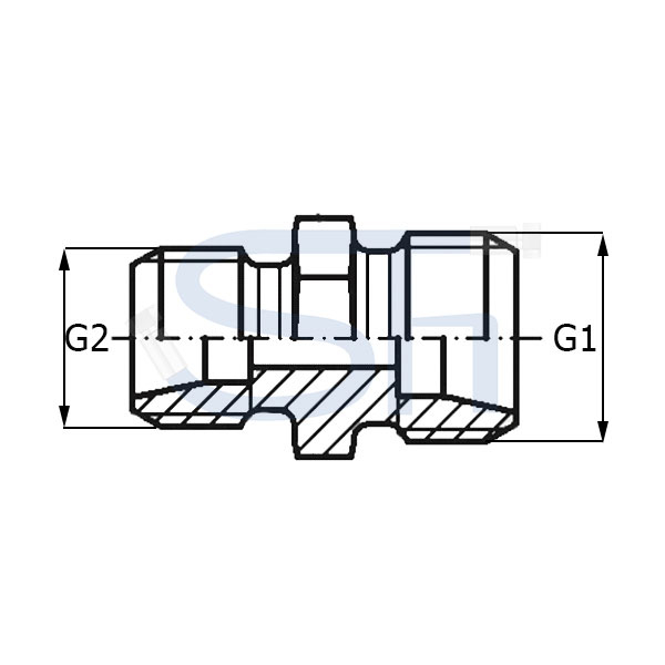 Gerade Reduzierverschraubung 42L - 28L