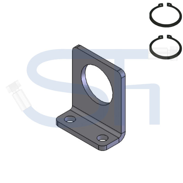 Abreißhalter / Halter 1-fach für Steckkupplung BG3 mit 2 Seegeringen / Halter für Muffe