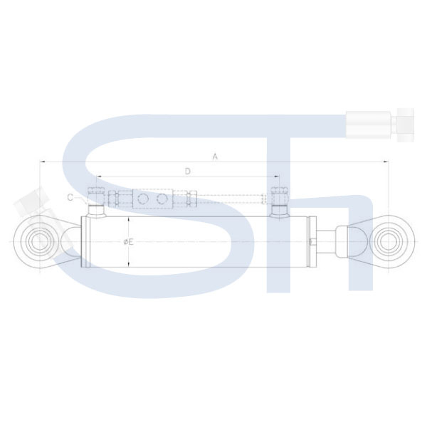 Hydraulischer Oberlenker Kat. 1 - 160 Hub