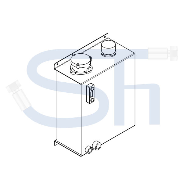 Hydrauliköltank 40 Liter - Schmal