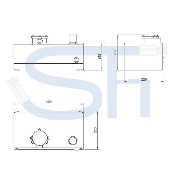 Hydrauliköltank 8 Liter - Standard