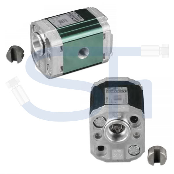 Hydraulikpumpe ViVoil - BG1 - 6,50ccm - Ø 32mm BH - Welle gefräst 5mm - zurückgesetzt - Ölanschlüsse Innengewinde - linksdrehend