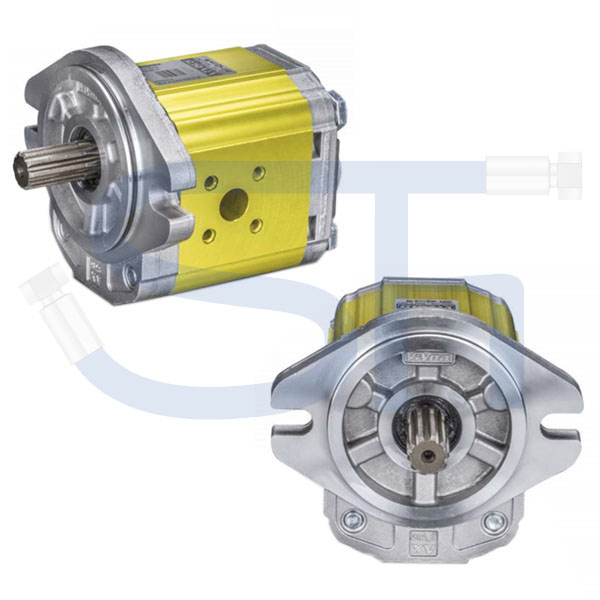 Hydraulikpumpe ViVoil - BG2 - 22,8ccm - Ø 82,5mm - Welle Verzahnt 16/32 DP - 10 Zähne SAE J498 - Ölanschlüsse BOSCH Flansch - linksdrehend