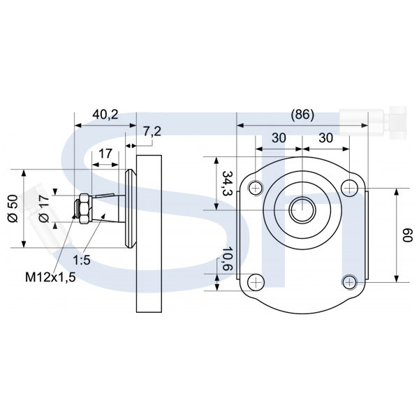 IHC Case - Hydraulikdoppelpumpe 11ccm + 8ccm - BG2 - Konus 1:5 - linksdrehend - 0510565365 - Case 956XL, 1056XL Hydroplus