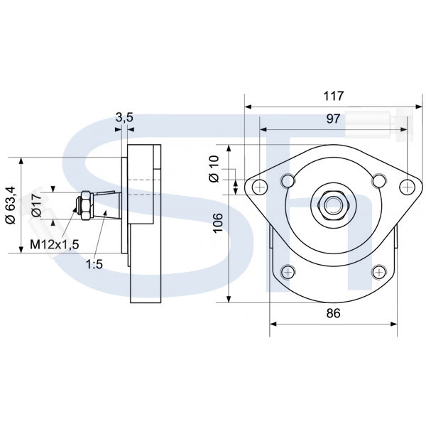 RENAULT - Hydraulikpumpe 16ccm - BG2 - Konus 1:5 - linksdrehend - R51-7655-498 P2DD2015L10 0510625334