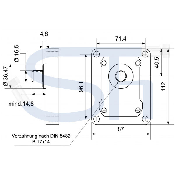 SAME - Hydraulikpumpe 16ccm - BG2 - B 17x14 - linksdrehend - 0510625327 0510625332 Antares, Laser Titan Galaxy Trident