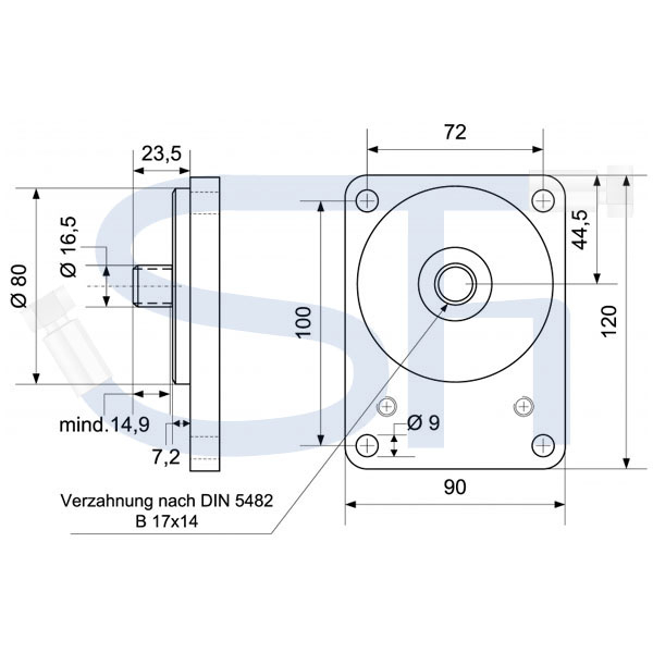 SCHLÜTER - Hydraulikpumpe 19ccm - BG2 - B 17x14 - linksdrehend - 0510625316