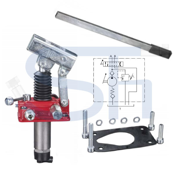 Handpumpe für Tankeinbau 42ccm - doppeltwirkend mit DBV