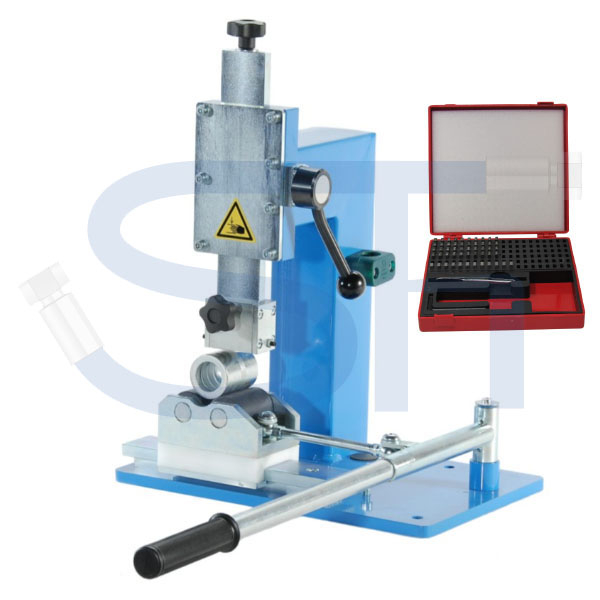 Handprägegerät / Prägevorrichtung von DN05 - DN51 mit Prägekästchen und 3 Buchstaben zur individuellen Herstellerkennzeichnung
