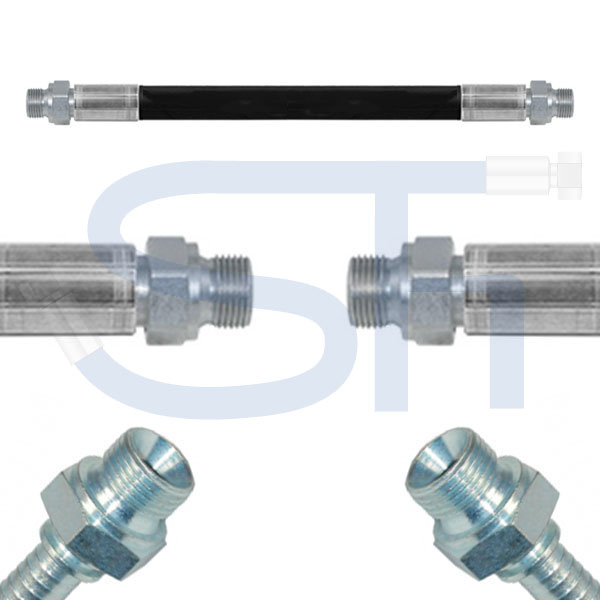 Hydraulikschlauch 4SP DN12 - BSP 1/2" - AG-AG