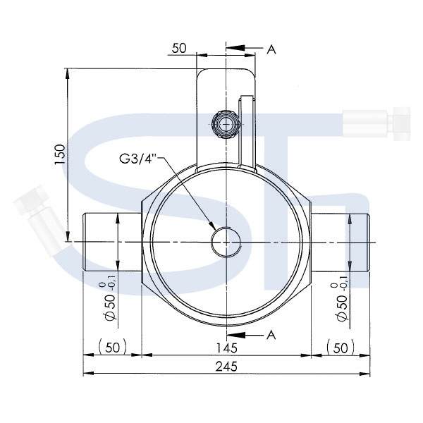 Holzspalterzylinder mit Schwenkzapfen 110/80/1100 Hub