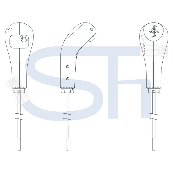 Griff - mit 1 E-Schalter - für Kreuzschalthebel