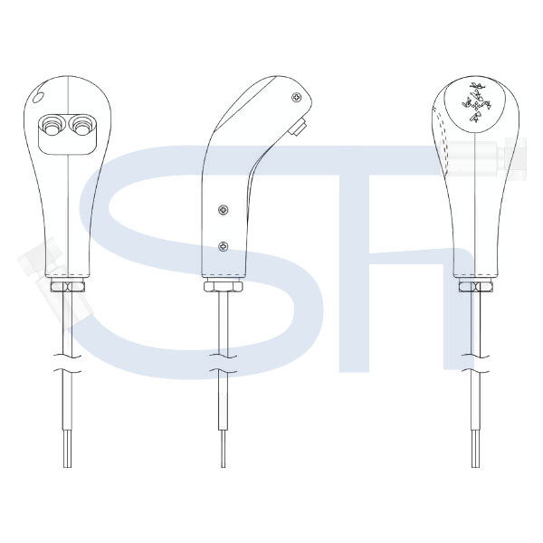 Griff - mit 2 E-Schalter - für Kreuzschalthebel