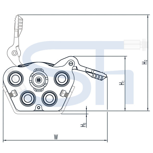 Multikupplung CEJN Multi-X Quattro 10 - Kupplungsseite (Festhälfte)