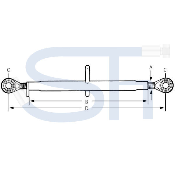 Mechanischer Oberlenker Kat. 2 - Länge 830mm - M 30x3