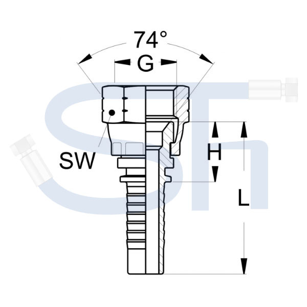 Pressarmatur DN19 - 7/8" - IG - JIC