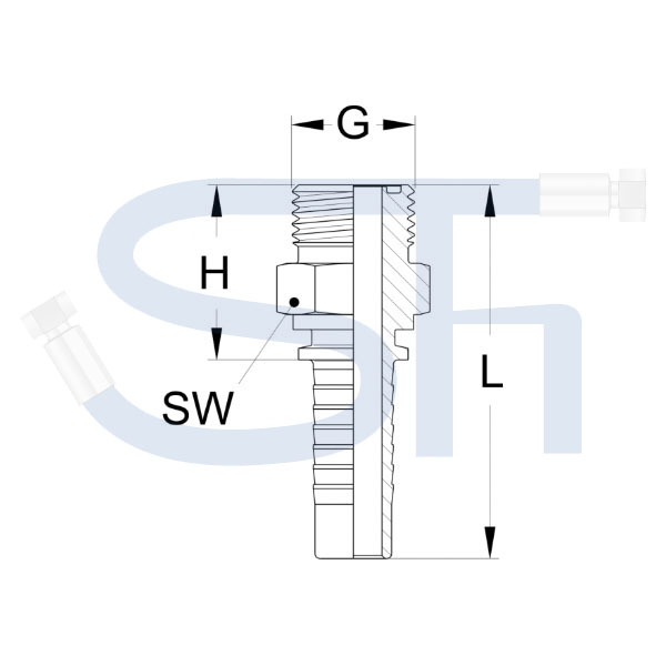 Pressarmatur DN38 - 2" - AG - ORFS