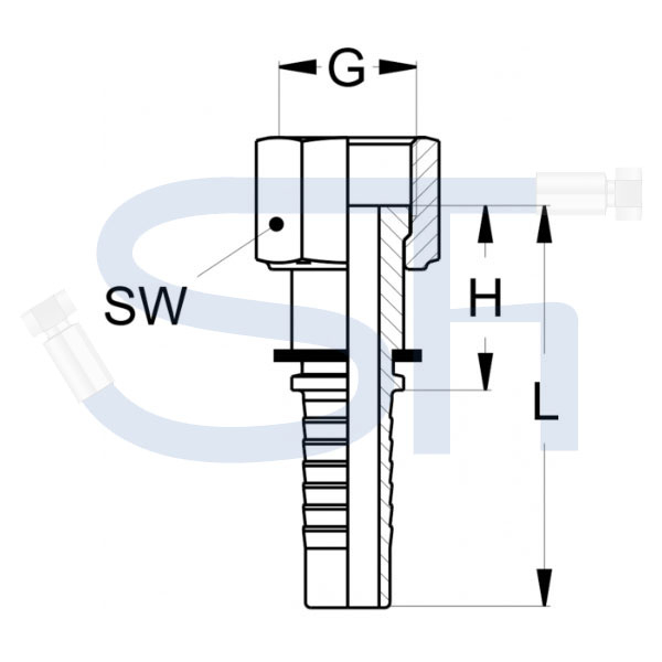 Pressarmatur DN10 - 9/16" - IG - ORFS