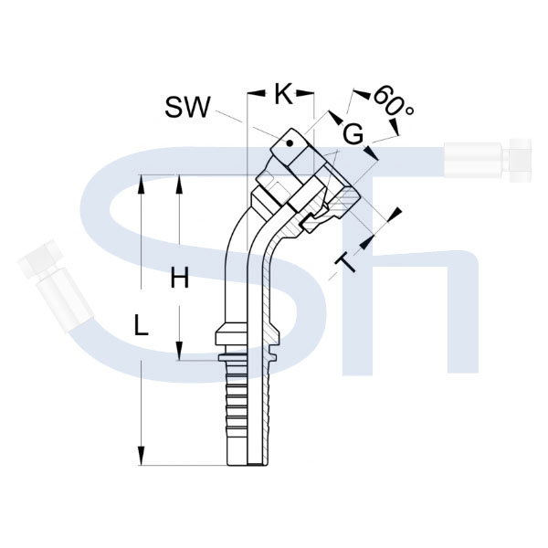 Pressarmatur DN19 - R 5/8" - IG 45° - DKR