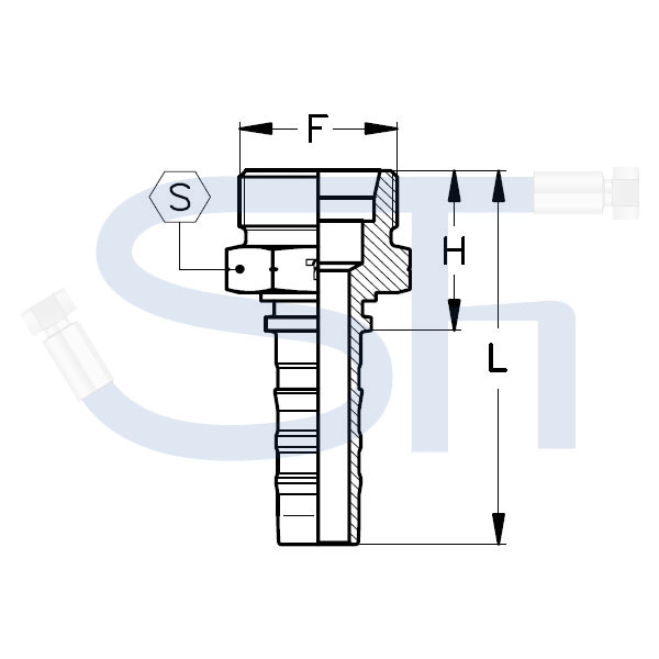 Pressarmatur DN19 - 20S - AG - DKOS-S - 4SH