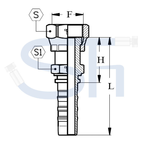 Pressarmatur DN31 - 1 11/16" - IG - ORFS - 4SH