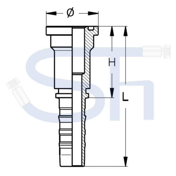 Pressarmatur DN25 - 3/4" - SAE 6000 PSI - 4SH