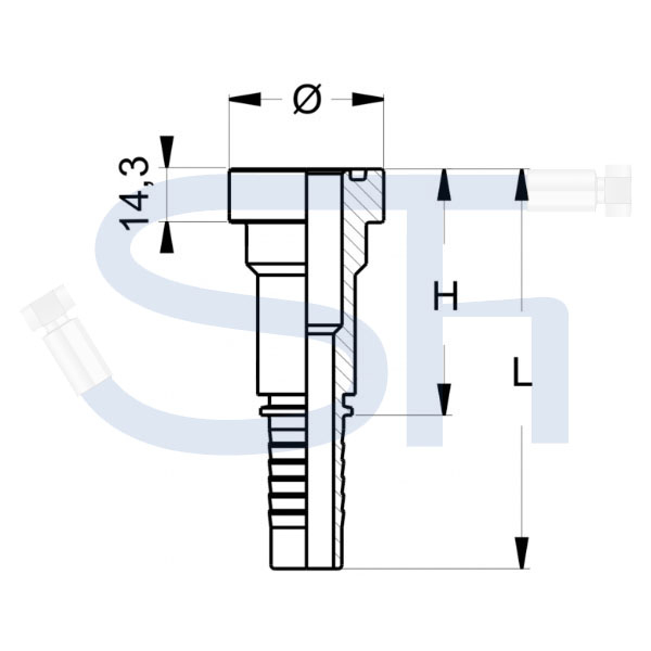 Pressarmatur DN19 - 3/4" - SAE 9000 PSI