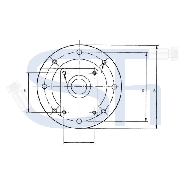 Pumpenträger für Elektromotor - Lochkreis Ø 215,00mm - BG1