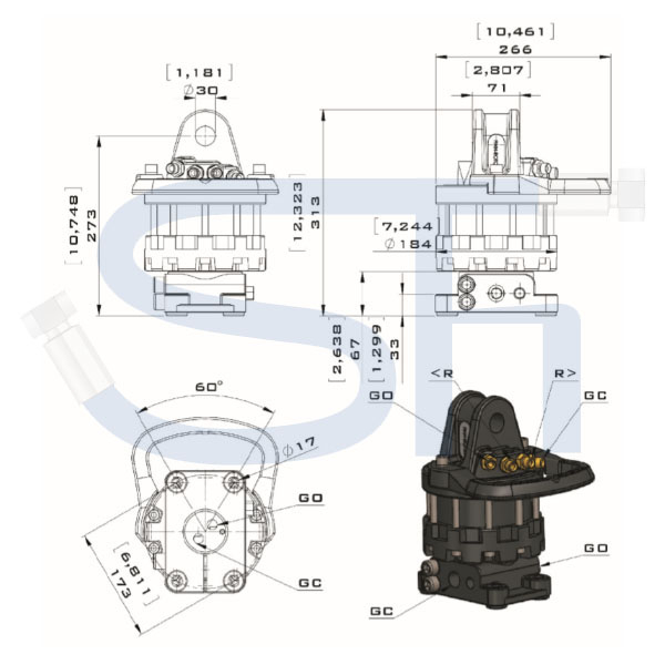 Finn Rotator CR 500 mit Flansch