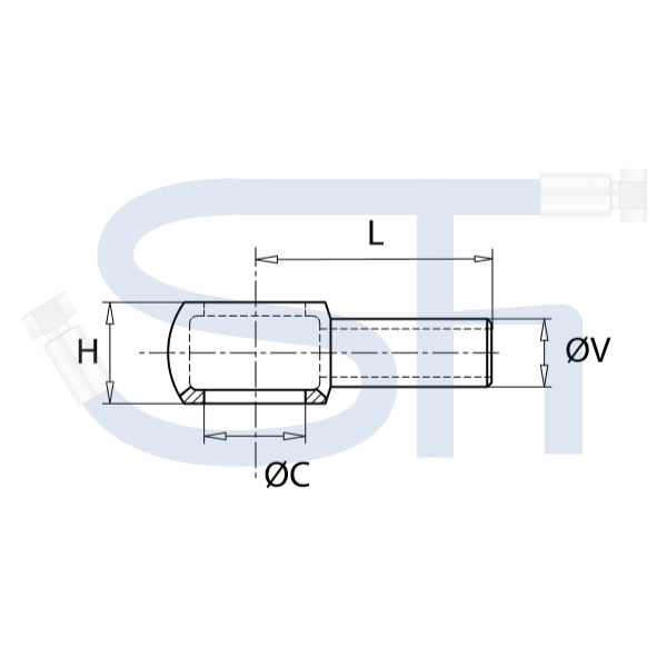 Ringauge R 3/8" mit Rohr 12mm - Länge 40,00mm