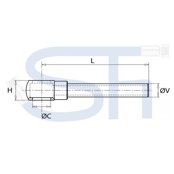 Ringauge R 1/4" mit Rohr 12mm - Länge 205,00mm