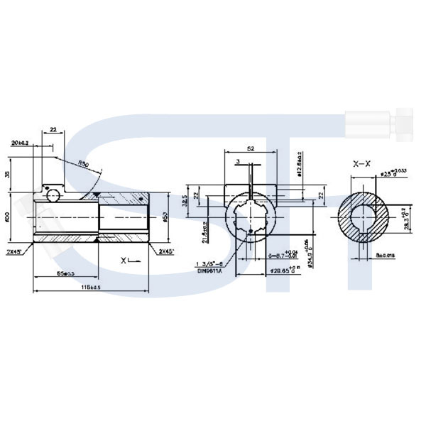 Reduzierbuchse mit Nut - R 1 3/8" 6 Zähne - Ø 25mm - mit Klemmschraube