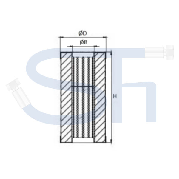 Ersatzfilterelement für Rücklauffilter - 125 Liter/min - 25µm - Tankeinbau