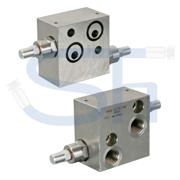 Senkbremsventil R 1/2" - doppeltwirkend - zum direkten Aufflanschen auf BMS Motoren